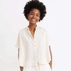 Madewell Hilltop Shirt in Mini Oranges